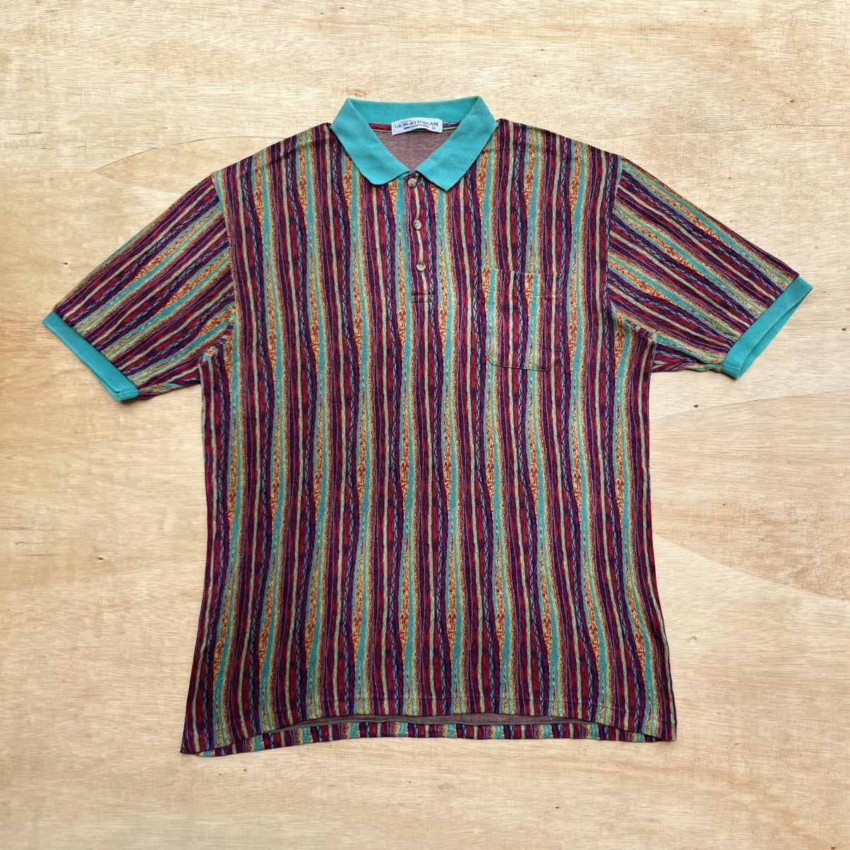 Italia Independent GIORGIO TOSCANI MULTI COLOUR STRIPES POLO SHIRT Size US L / EU 52-54 / 3 - 1 Thumbnail