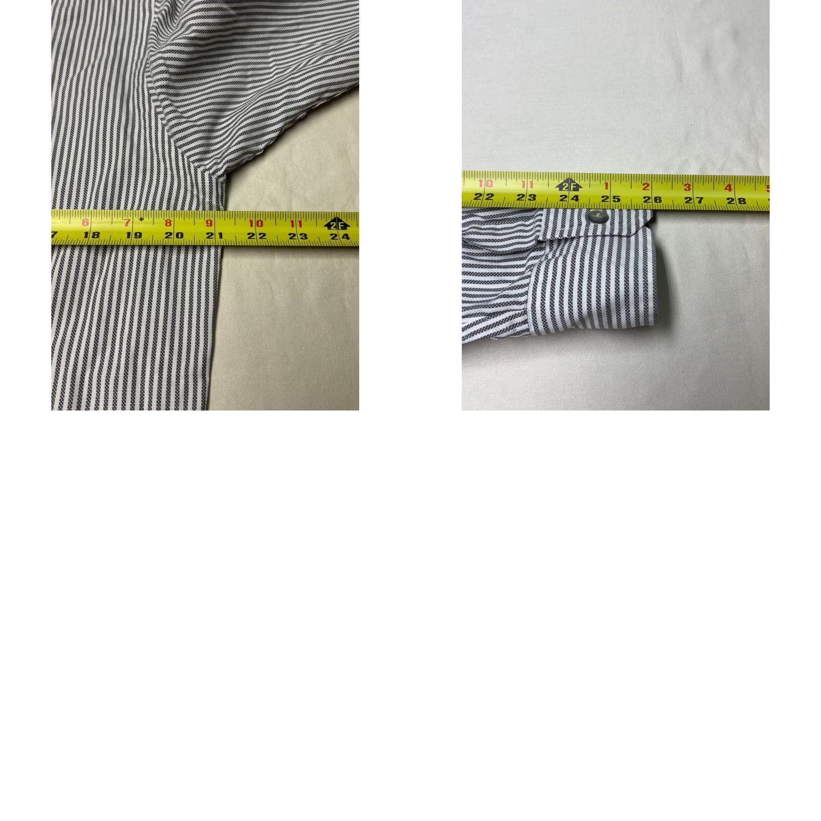 Vintage Zegna Sport Mens Striped Button-Down Shirt Grey White Cotton M Regular Chest Pocket Casual Business Size US M / EU 48-50 / 2 - 8 Thumbnail