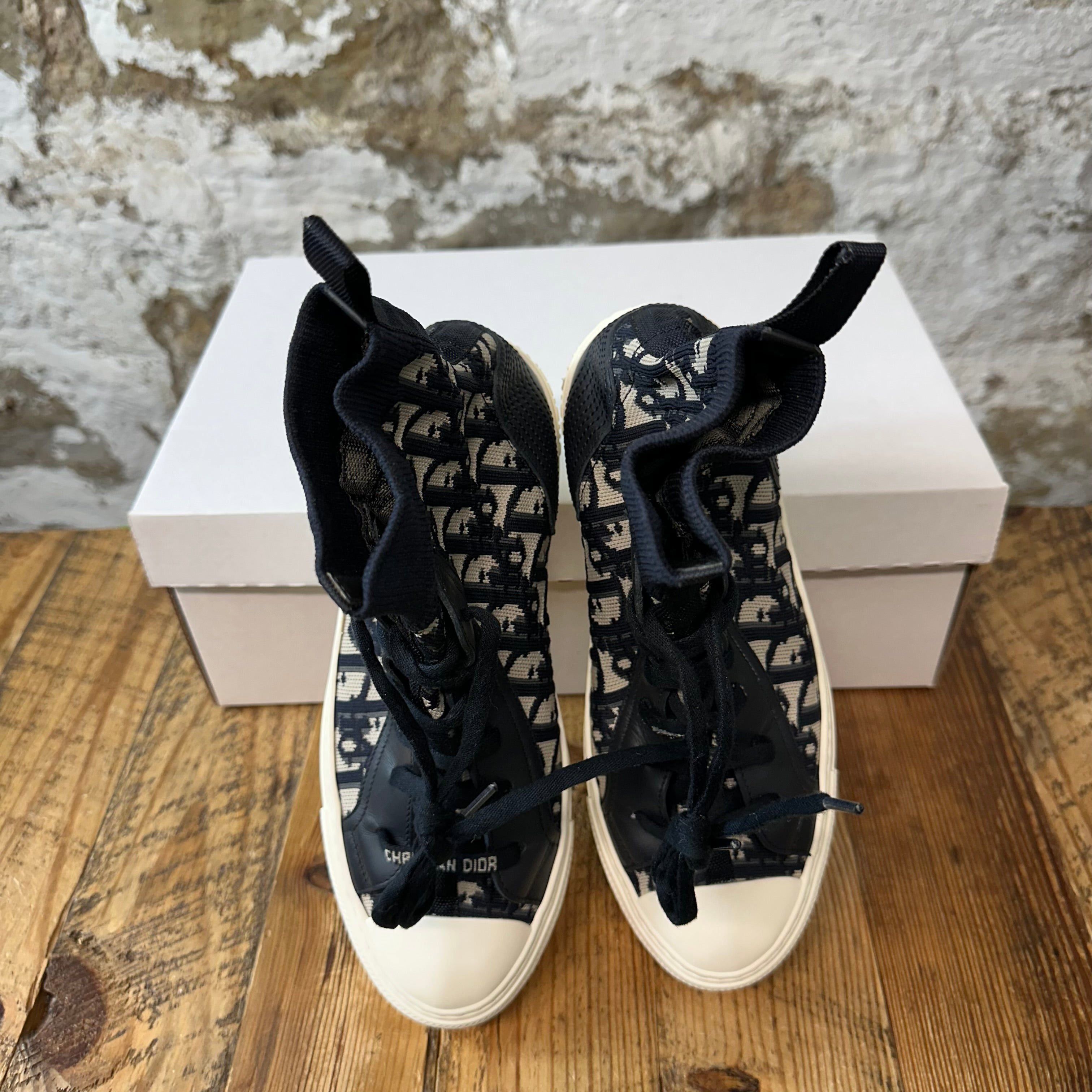 Dior Dior Walk n Dior Black Oblique White Sneaker Sz 5.5 (37.5) Size US 5.5 / EU 38 - 4 Thumbnail