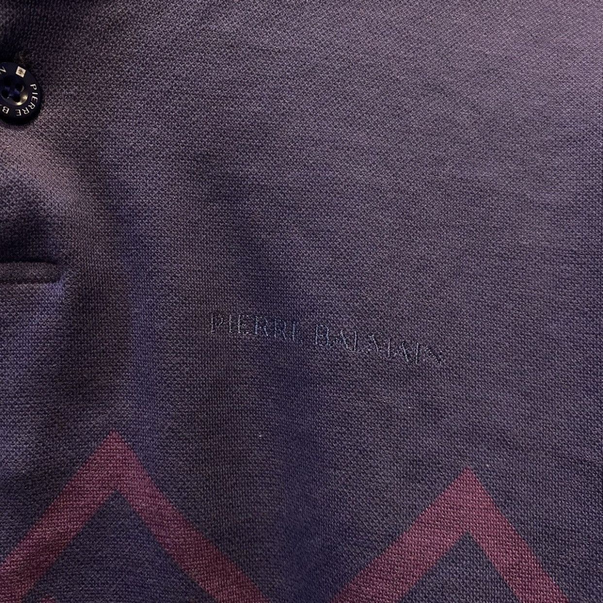 Pierre Balmain Vintage 90s Pierre Balmain Paris Collared Button Sweatshirt Size US M / EU 48-50 / 2 - 5 Thumbnail