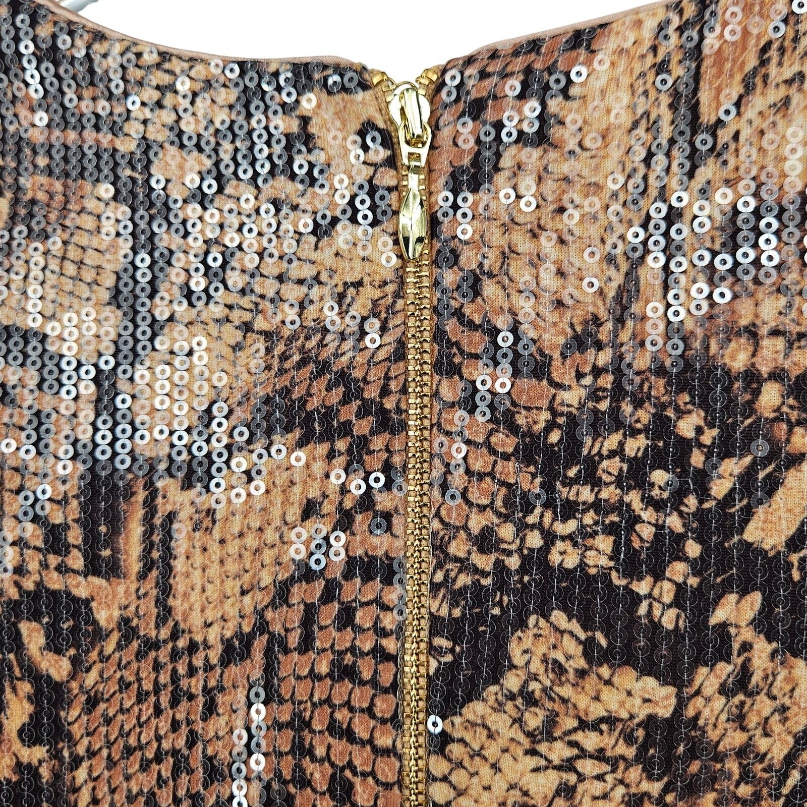 Other Rebecca Vallance Bellis Snakeskin-Print Mini Dress US 6 NEW Size M / US 6-8 / IT 42-44 - 8 Thumbnail