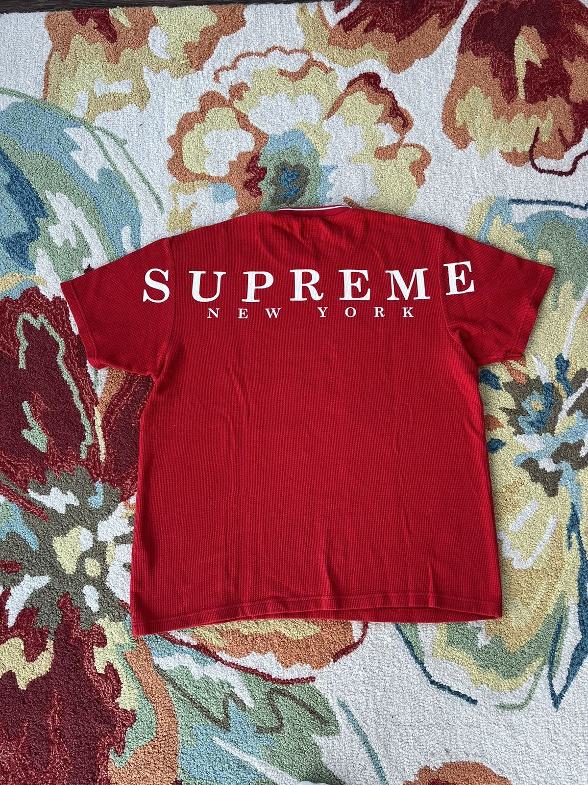 Supreme Supreme Stripe Rib Waffle Top SS19 Red | Grailed