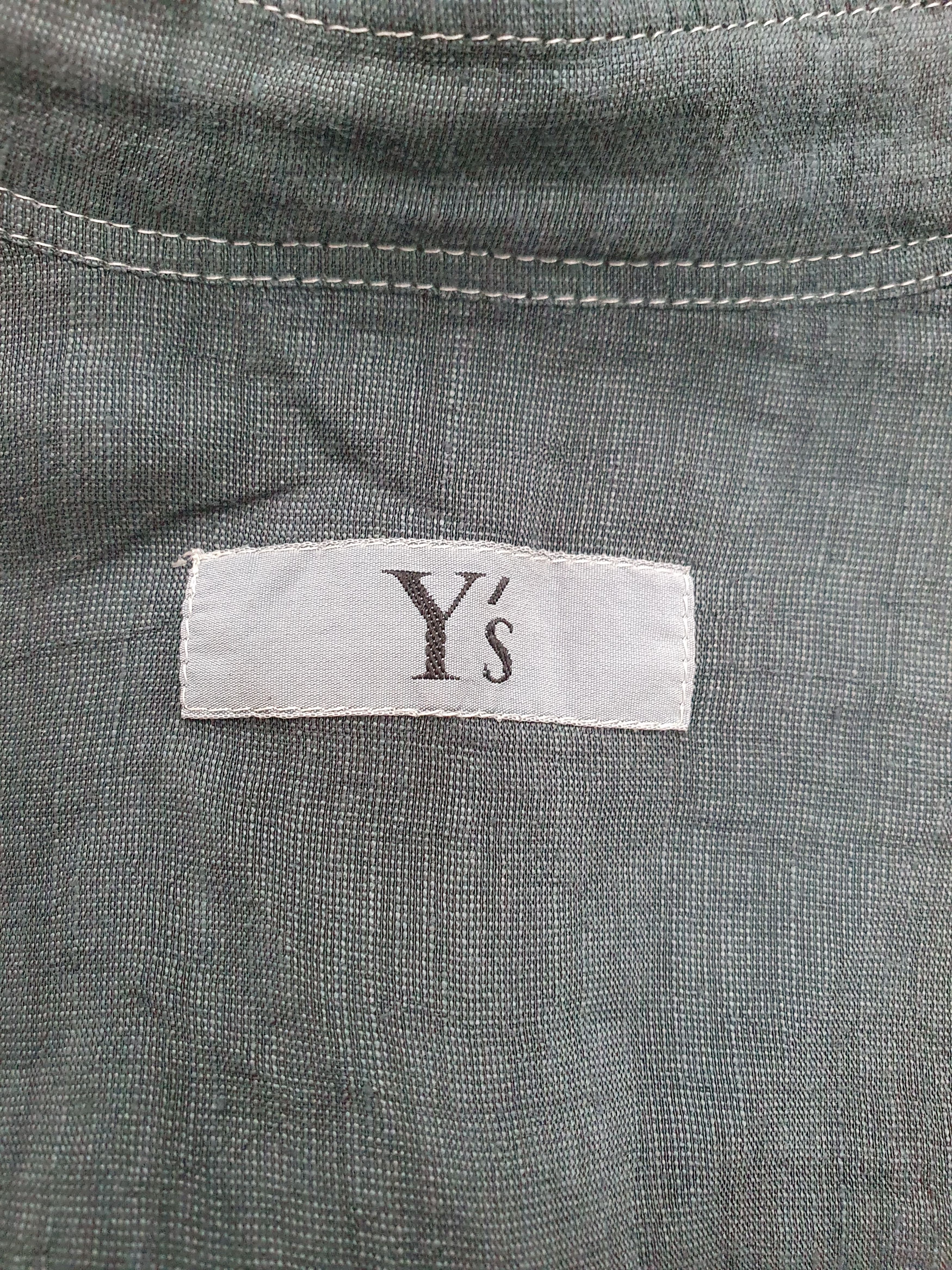 Y's × Yohji Yamamoto Green Dyed Contrast Stitch Shirt Size US M / EU 48-50 / 2 - 7 Thumbnail