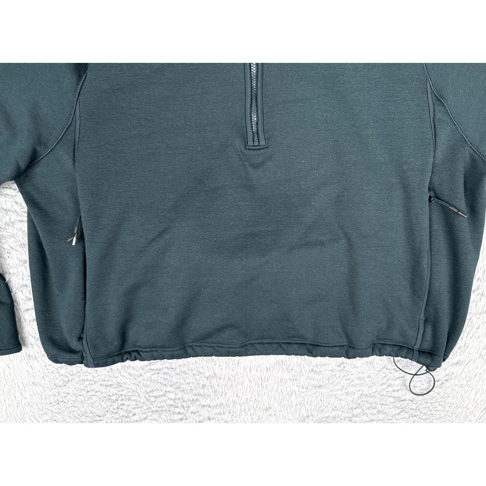 Athleta Athleta Fleece Pullover Womens L Green 1/4 Zip Mock Neck Pockets Sweatshirt Size L / US 10 / IT 46 - 5 Thumbnail