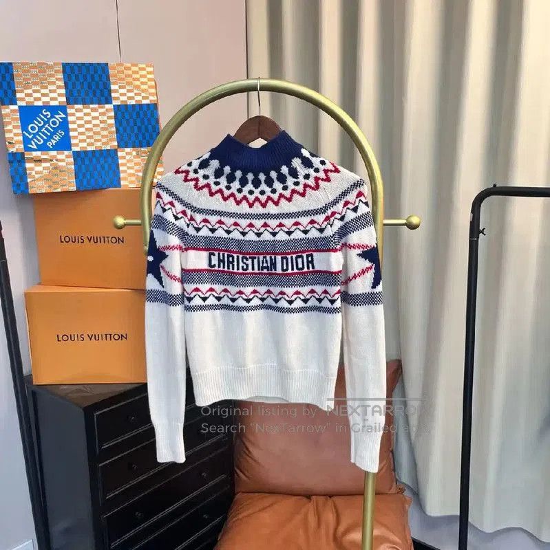 Dior Dior White Wool Pullover Sweater for Women . Size S / US 4 / IT 40 - 1 Thumbnail