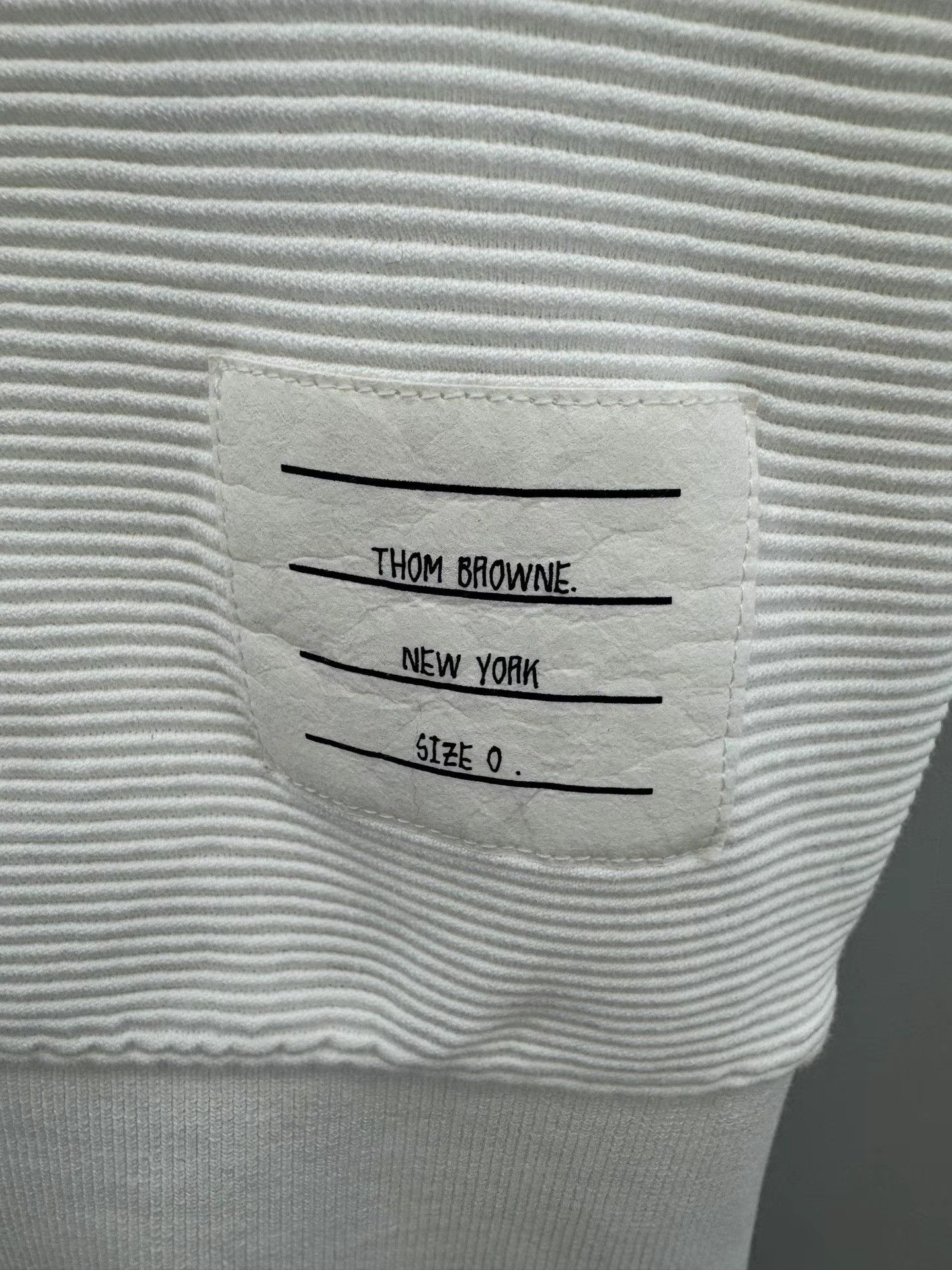 Thom Browne Thom Browne New Waffle Stripe Short-Sleeve Sweatshirt K36 Size US XS / EU 42 / 0 - 4 Thumbnail