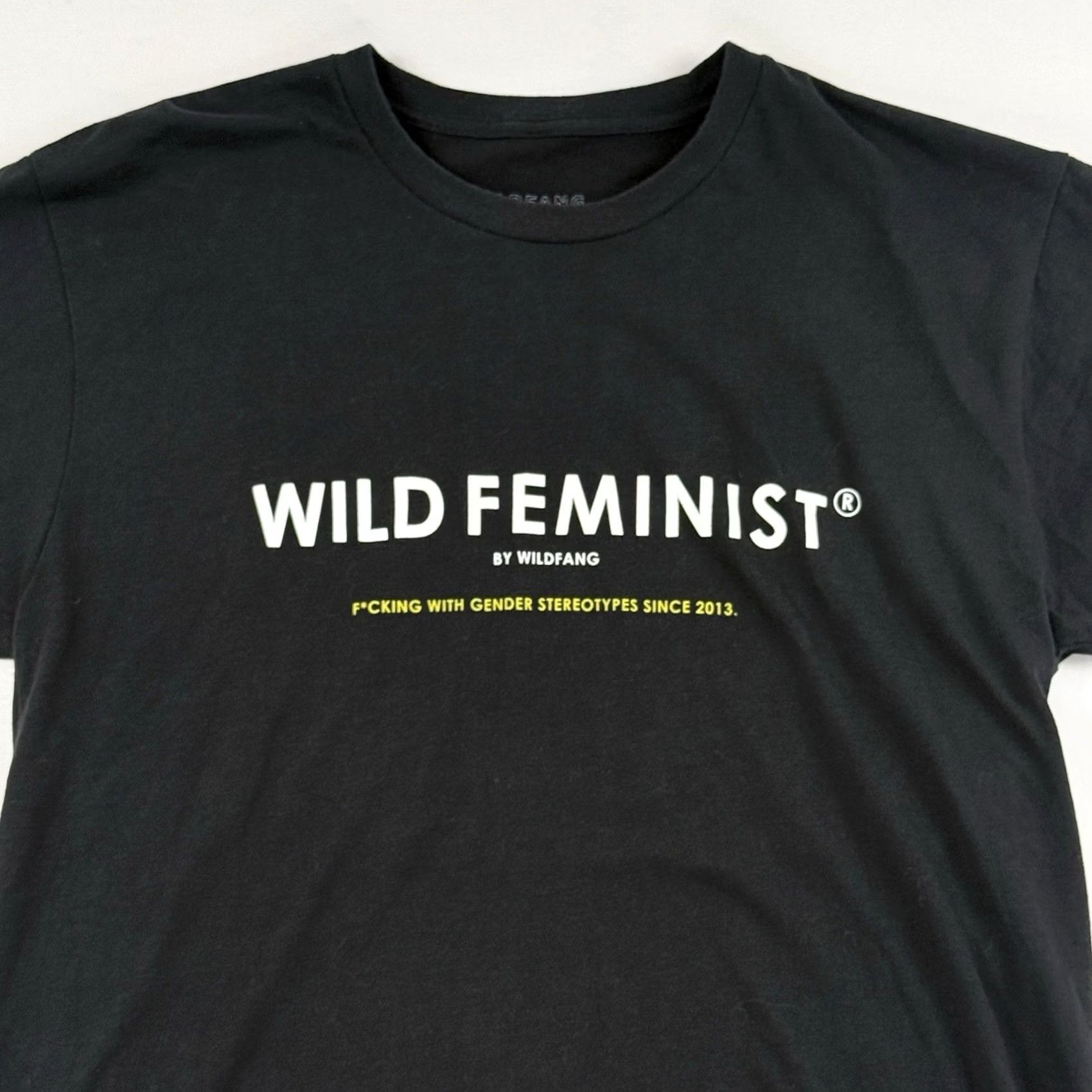 Wildfang VINTAGE Wildfang Shirt Womens M Black Graphic Print Crew Neck Short Sleeve T-Shirt Feminist 90s Style Comfortable Stretch Regular Size M / US 6-8 / IT 42-44 - 2 Thumbnail