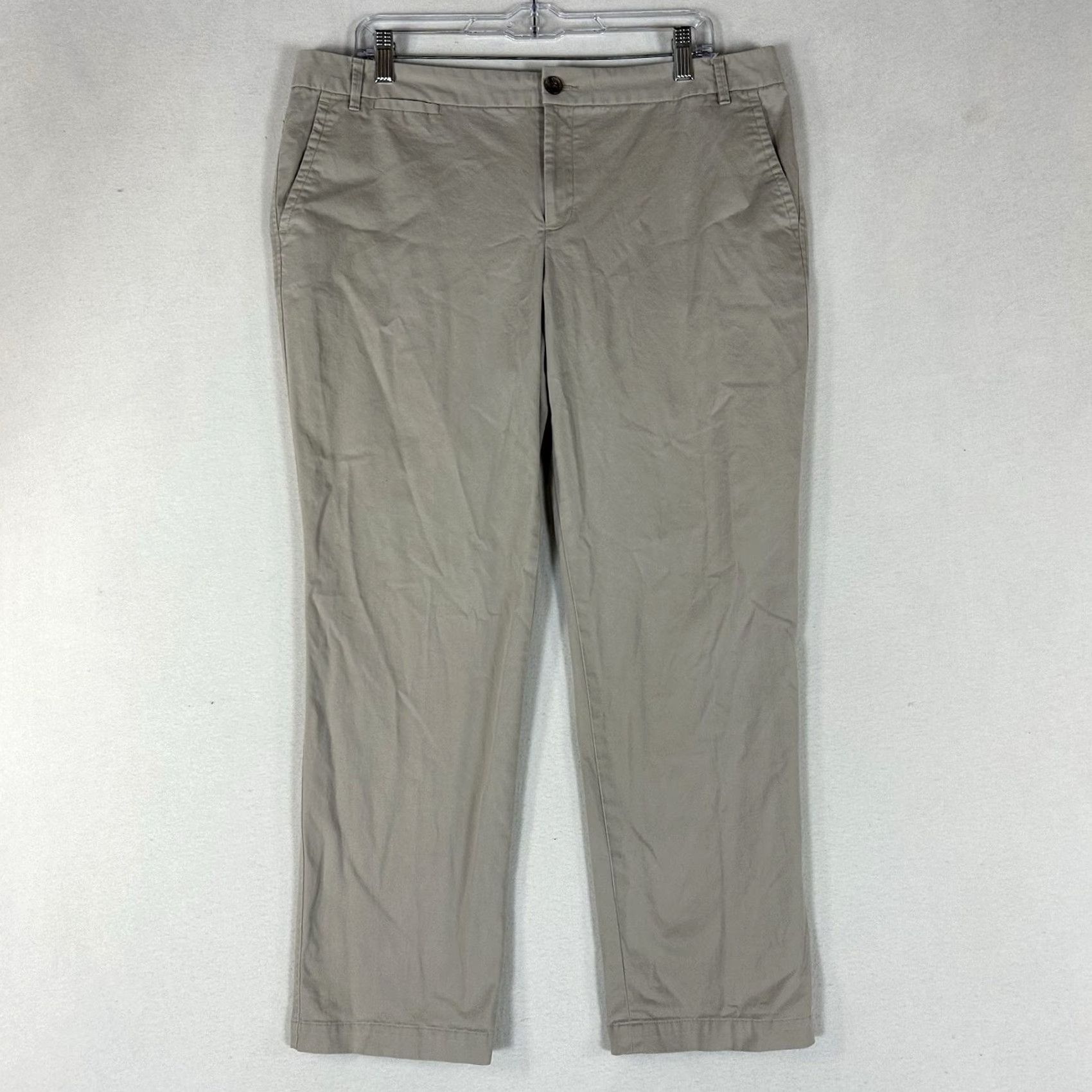 Banana Republic Banana Republic Pants Womens Size 14 Beige Straight Leg Stretch Trouser Shirt? Size 36" / US 14 / IT 50 - 2 Thumbnail