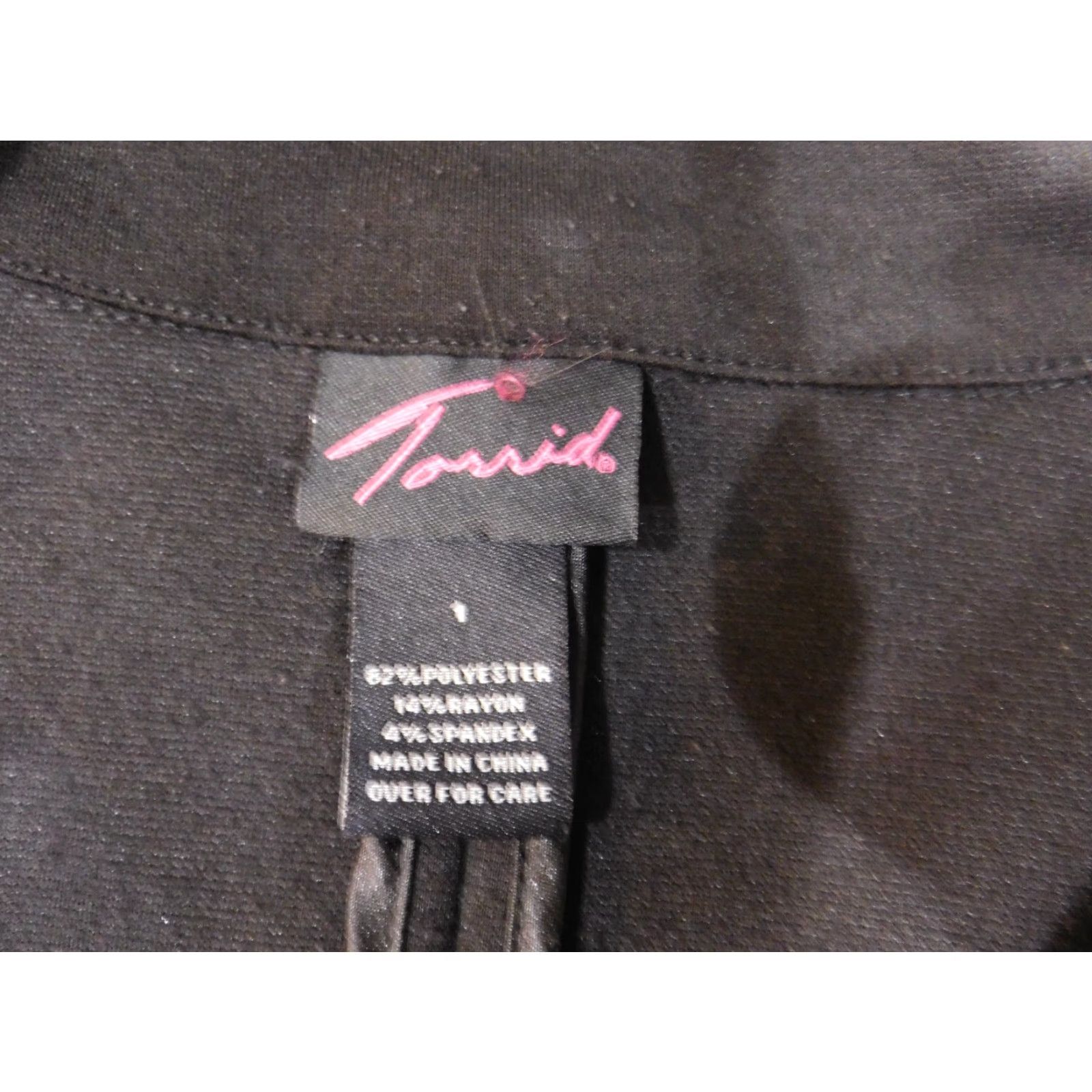 Torrid Torrid Blazer Jacket 1X Black Polyester Stretch Tweed Button Long Sleeve Women Regular Plus Size Fall Winter Casual Dressy Size XL / US 12-14 / IT 48-50 - 6 Thumbnail