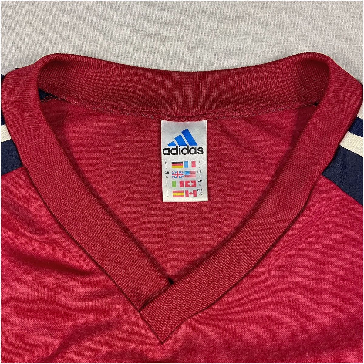 Adidas Vintage Adidas Trefoil Jersey – Made in England – Size L Size US L / EU 52-54 / 3 - 4 Thumbnail