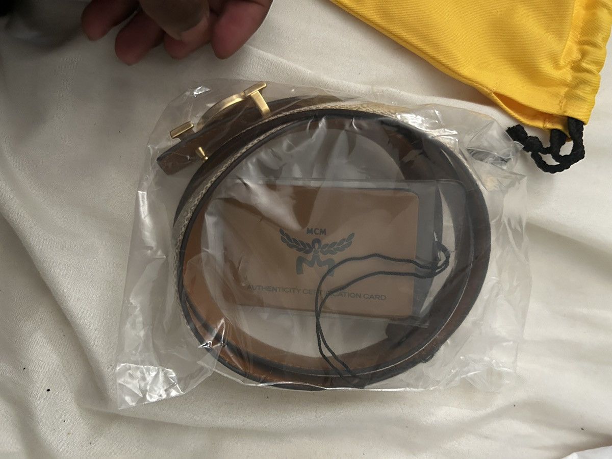 MCM Mcm M-Art Lauretos Belt Oatmeal Size ONE SIZE - 3 Thumbnail