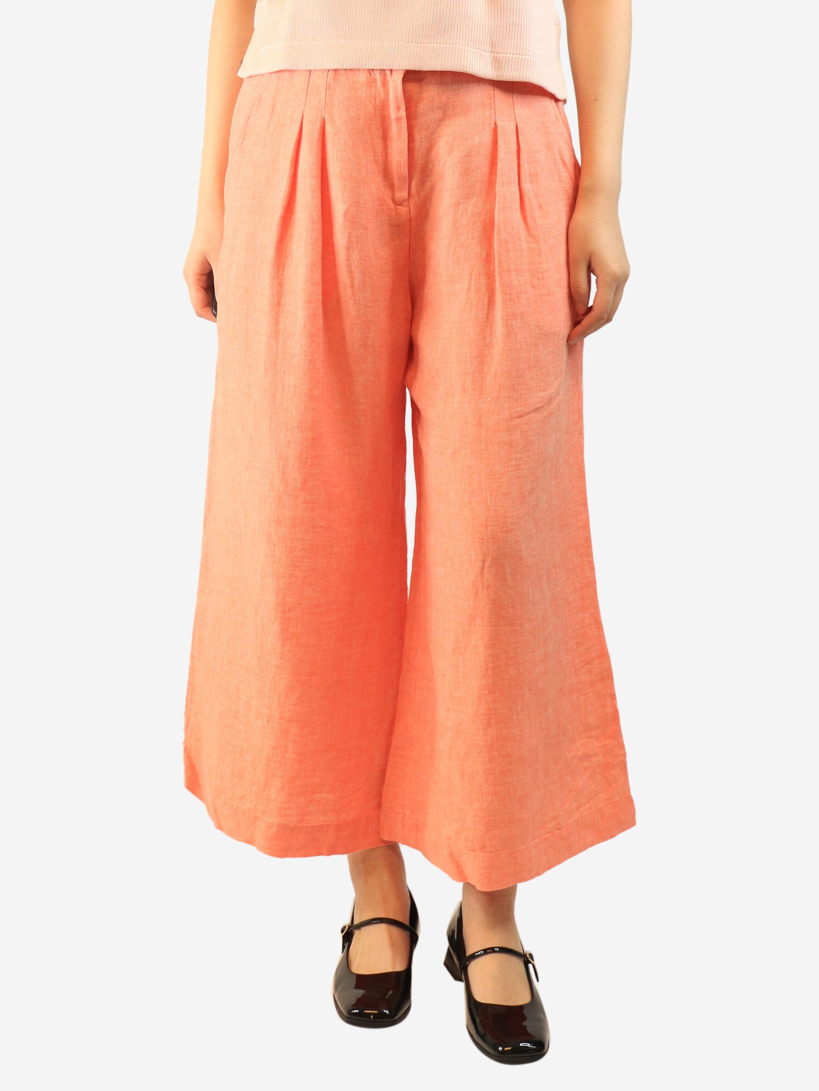 Other Coral cropped linen trousers - UK 12 Size 30" / US 8 / IT 44 - 1 Thumbnail