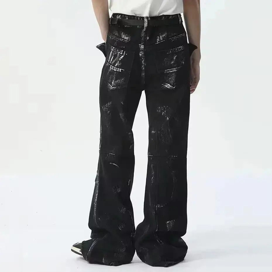 Japanese Brand Design Straight Baggy Printed Jeans Pants y2k Size US 34 / EU 50 - 5 Thumbnail