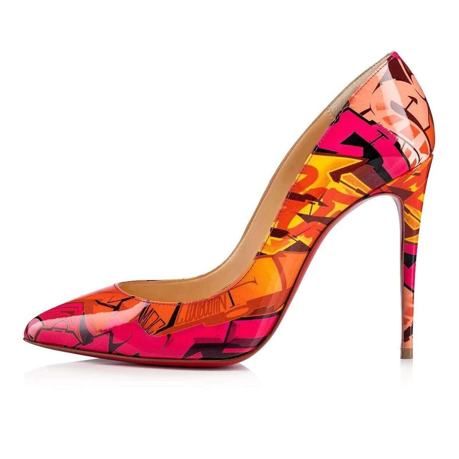 Christian Louboutin Christian Louboutin Pigalle Follies 100 Metrograf Red Orange Size US 6 / IT 36 - 3 Thumbnail