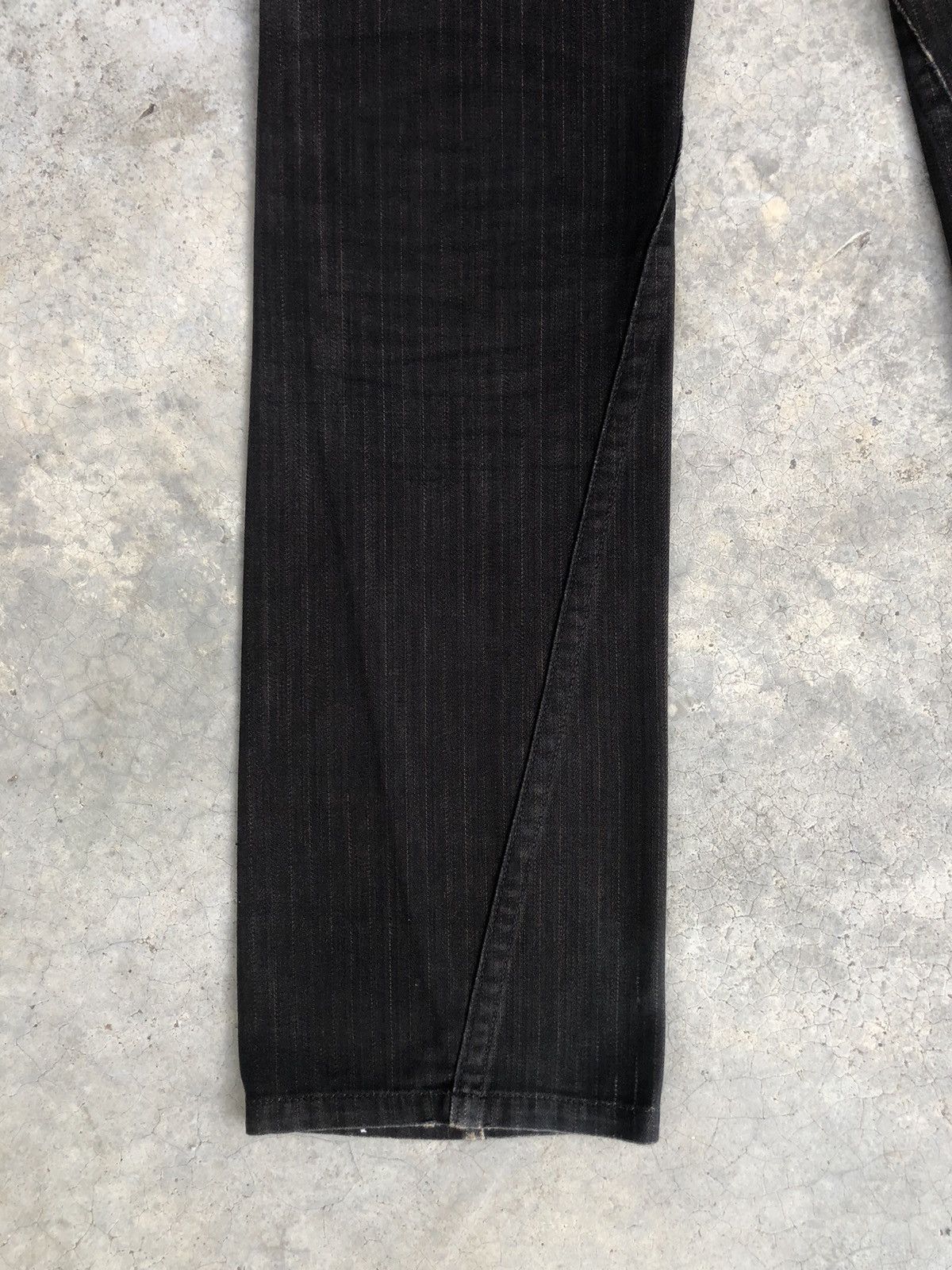 Melrose Japanese Melrose Flared Jeans Hickory Stripe Distressed Size US 31 - 11 Thumbnail