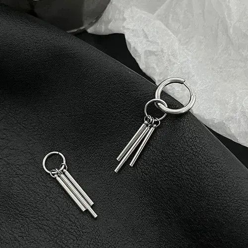 Designer 925 Silver Plated Dangle Drop Hoop Earrings for Men Women Size ONE SIZE - 2 Thumbnail