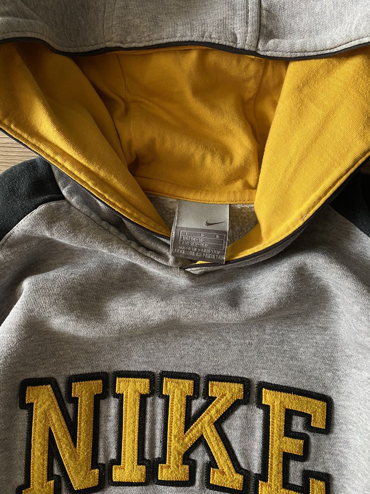 Nike × Vintage NIKE DOUBLE SWOOSH BIG LOGO BOXY DRILL Y2K VINTAGE HOODIE Size US S / EU 44-46 / 1 - 5 Thumbnail