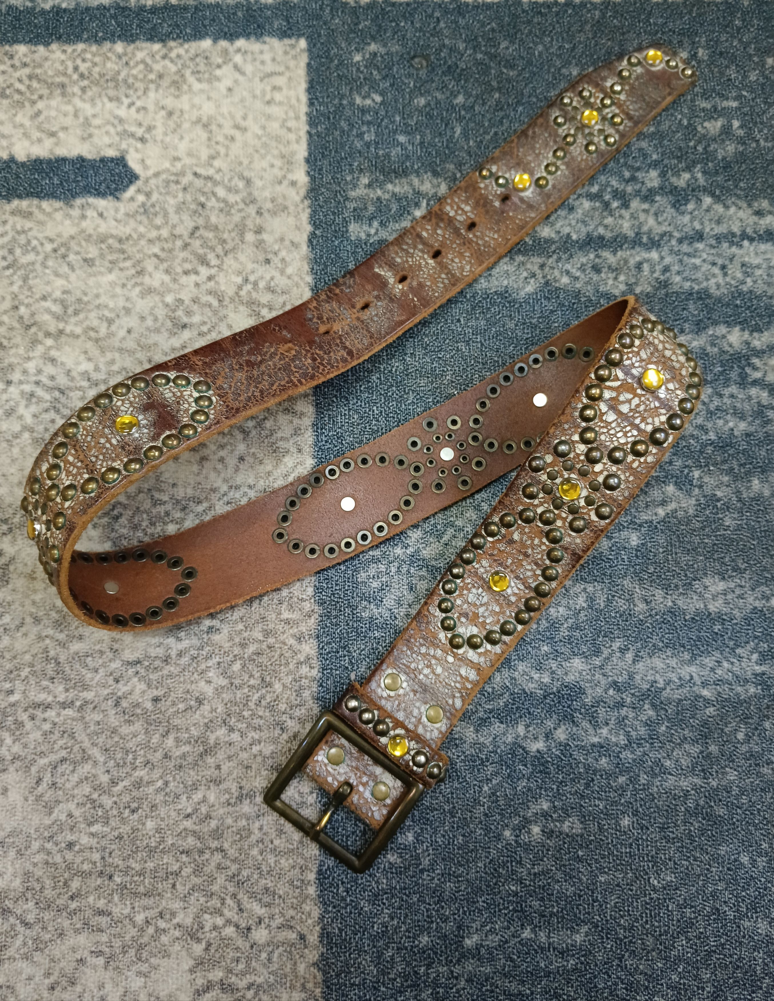 Leather SICK LEATHER STUDDED UNBRANDED BELT Size ONE SIZE - 1 Thumbnail