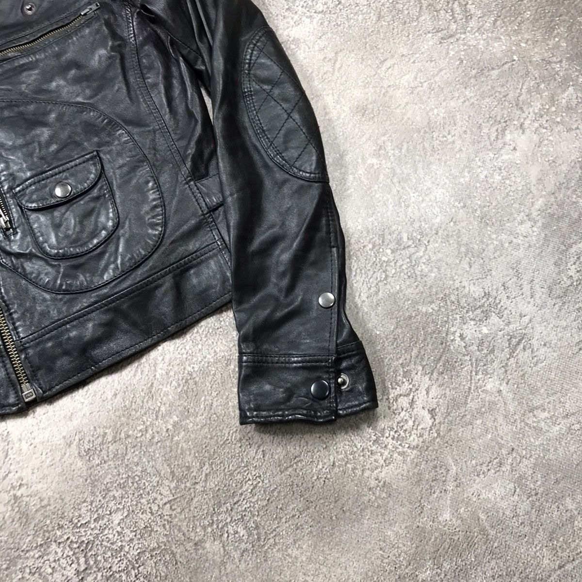 Japanese Brand VINTAGE Y2K LEATHER JACKET JAPAN CASUAL STREETWEAR 90s Size M / US 6-8 / IT 42-44 - 5 Thumbnail