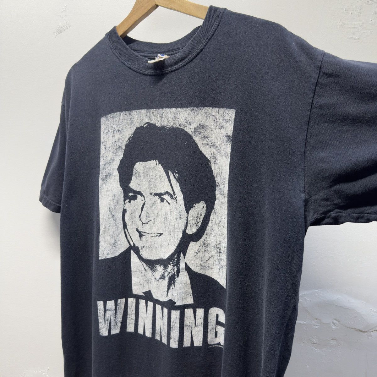 Vintage 2011 Faded Distressed Charlie Sheen Winning Tee ERD Grunge Size US L / EU 52-54 / 3 - 6 Thumbnail