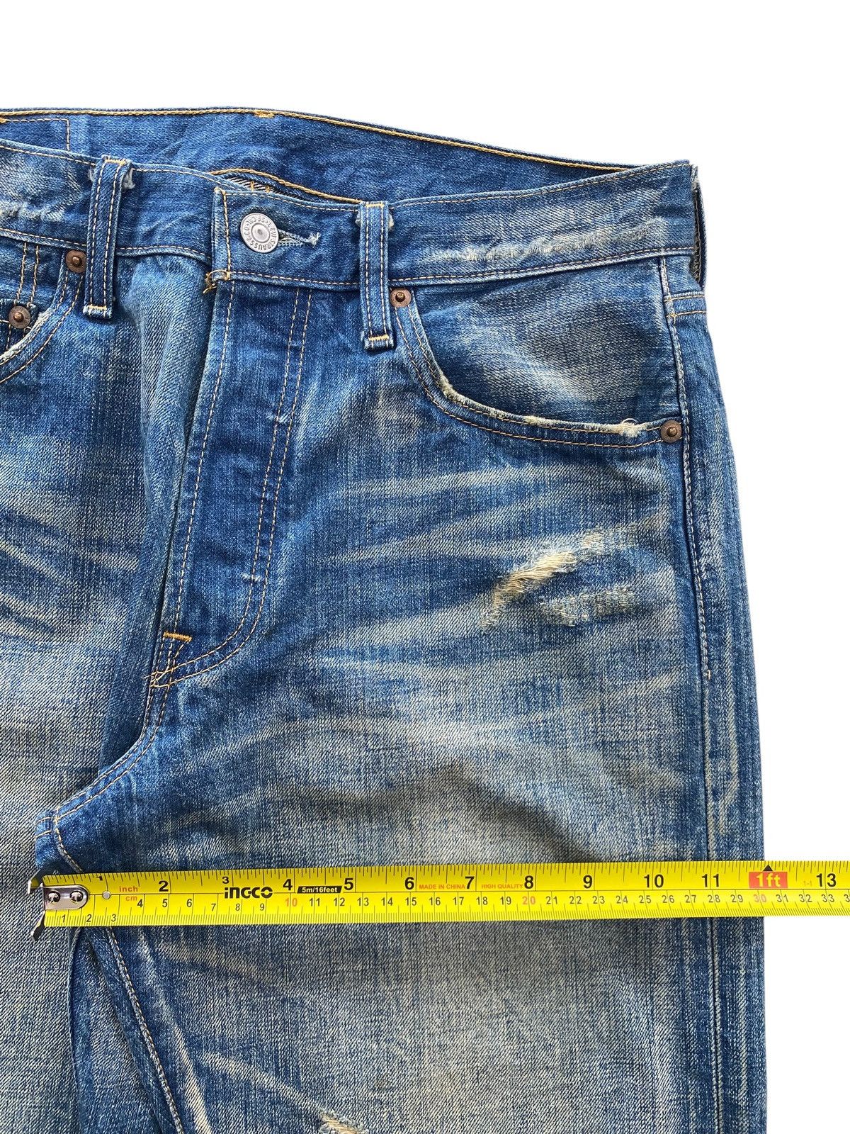 Levi's Levi’s Mud Wash Distressed Style Straight Leg Jeans Size US 30 / EU 46 - 7 Thumbnail