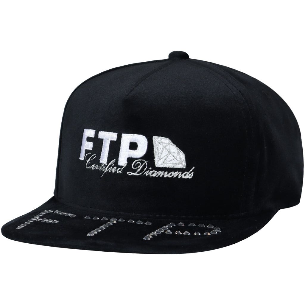 image of Fuck The Population Diamond Dealer 5 Panel Hat (Black), Men's