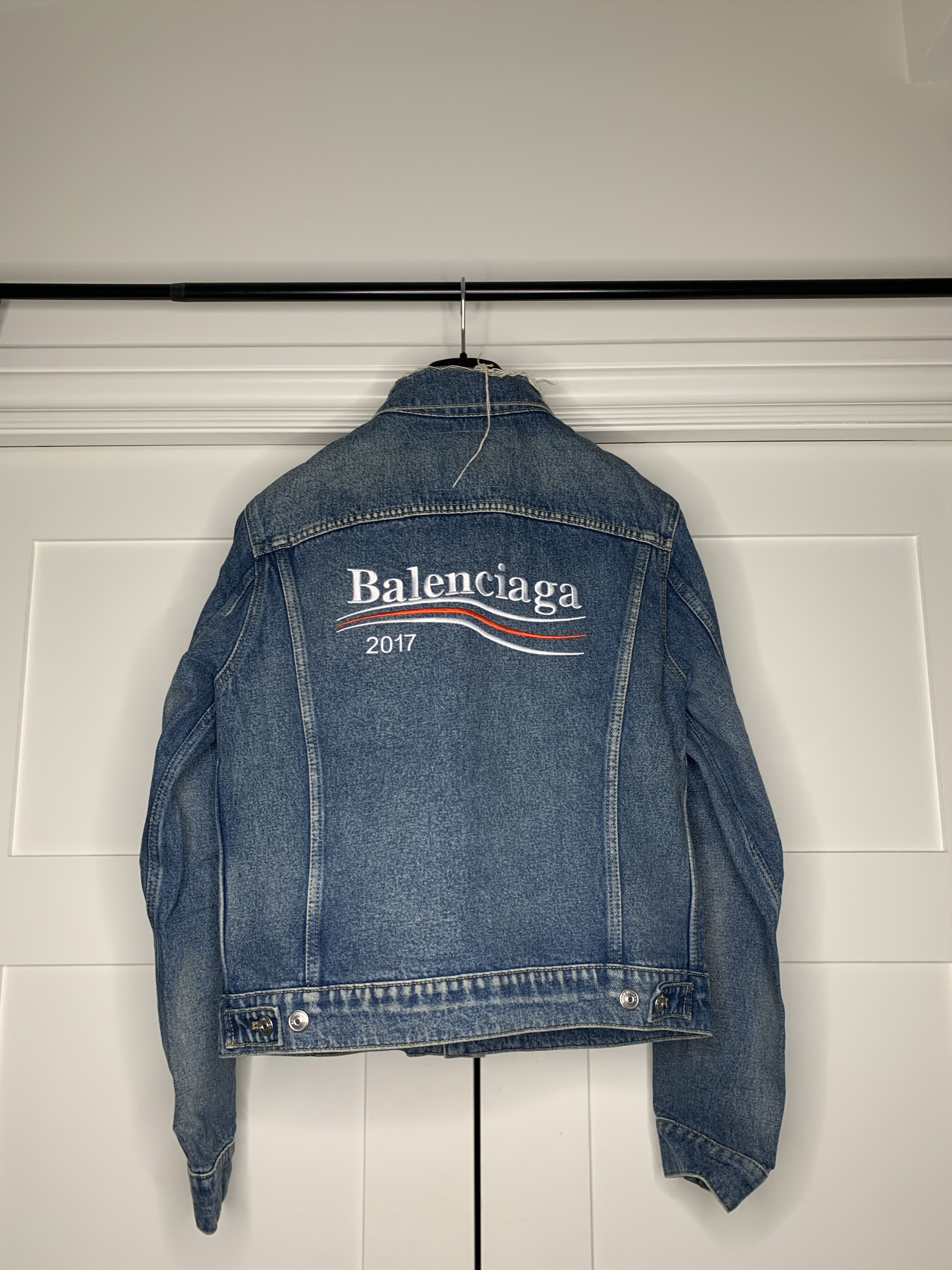 Balenciaga Balenciaga Campaign Logo 2017 Denim Jacket | Grailed