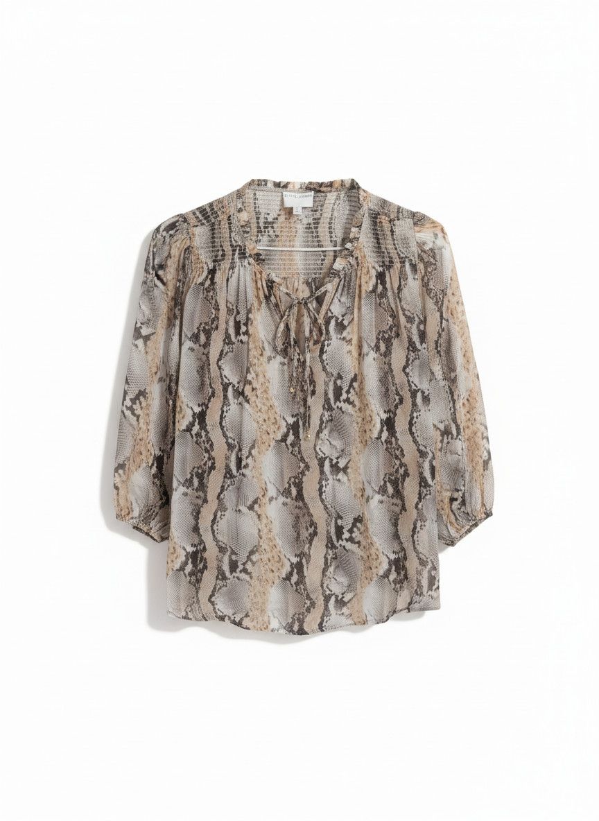 Other Witchery Women's Sheer Snakeskin Python Print Blouse Top Size 8 Size S / US 4 / IT 40 - 1 Thumbnail