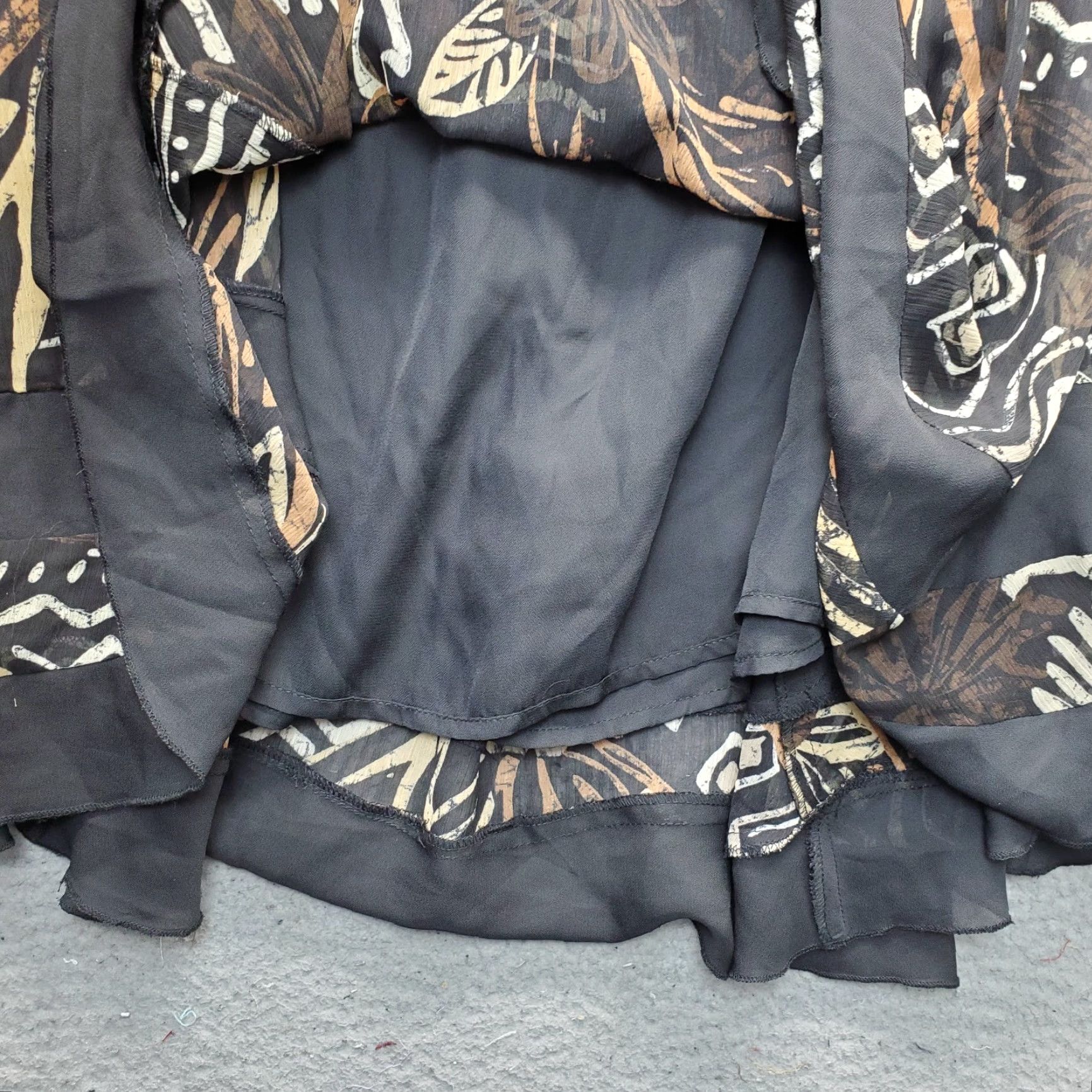 Vintage East 5th Skirt Womens Size 12 Multi Palm Trees Print Stretch Lined Flare Midi Techniques: Casual, Travel Size 34" / US 12 / IT 48 - 5 Thumbnail