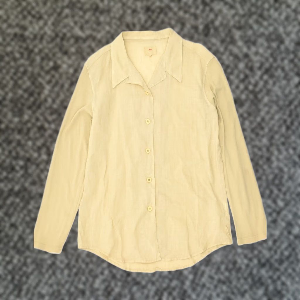 Superga SUPERGA Womens Shirt Large Beige Flax IT 46 Size L / US 10 / IT 46 - 1 Thumbnail