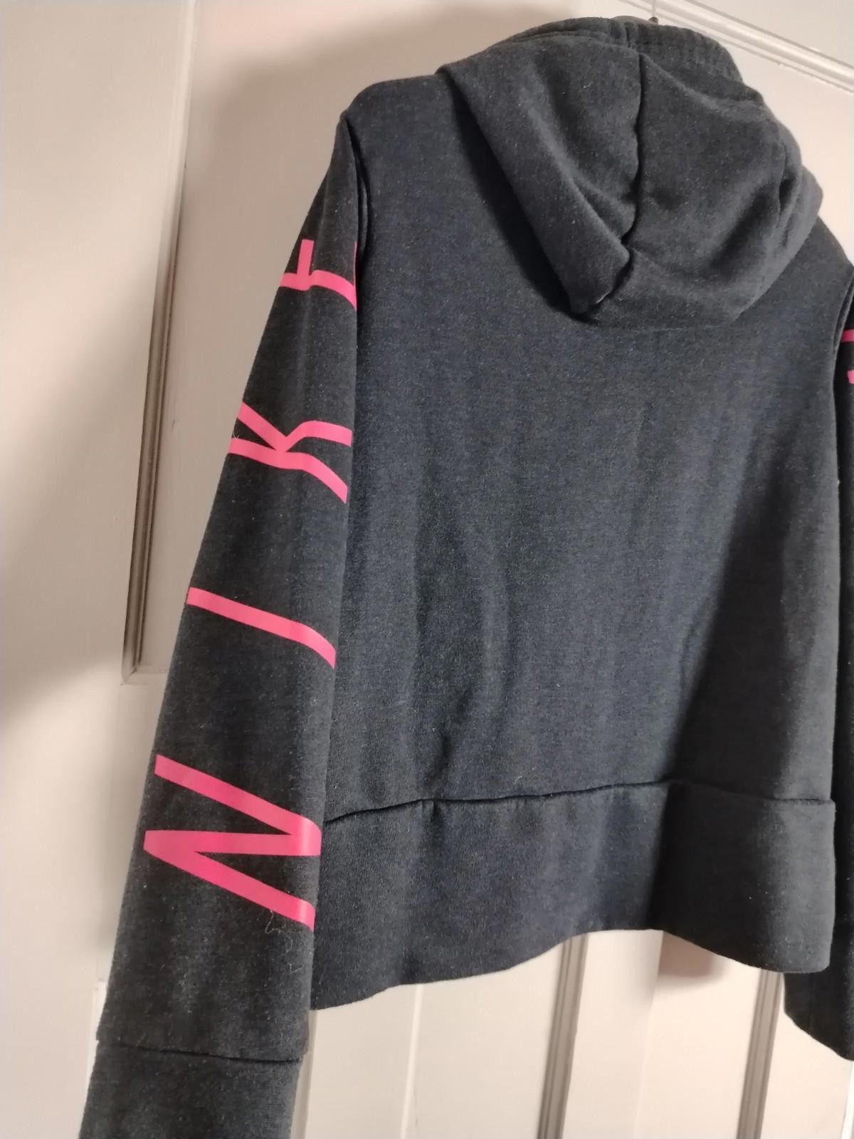 Nike Nike Dri-FIT Hoodie Women’s Small Navy Pink Swoosh Thumbhole Size S / US 4 / IT 40 - 7 Thumbnail