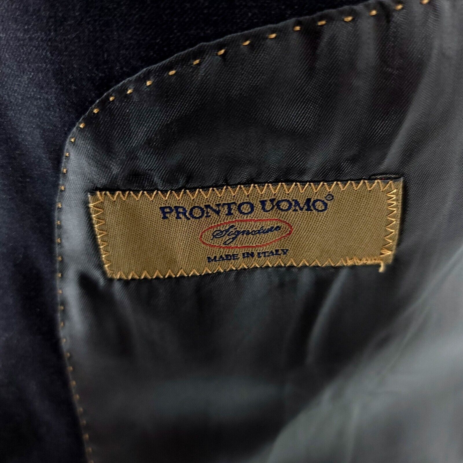 Pronto Uomo Pronto Uomo Signature Super 120s Wool 2 Button Blazer Suit J Size 46R - 8 Thumbnail