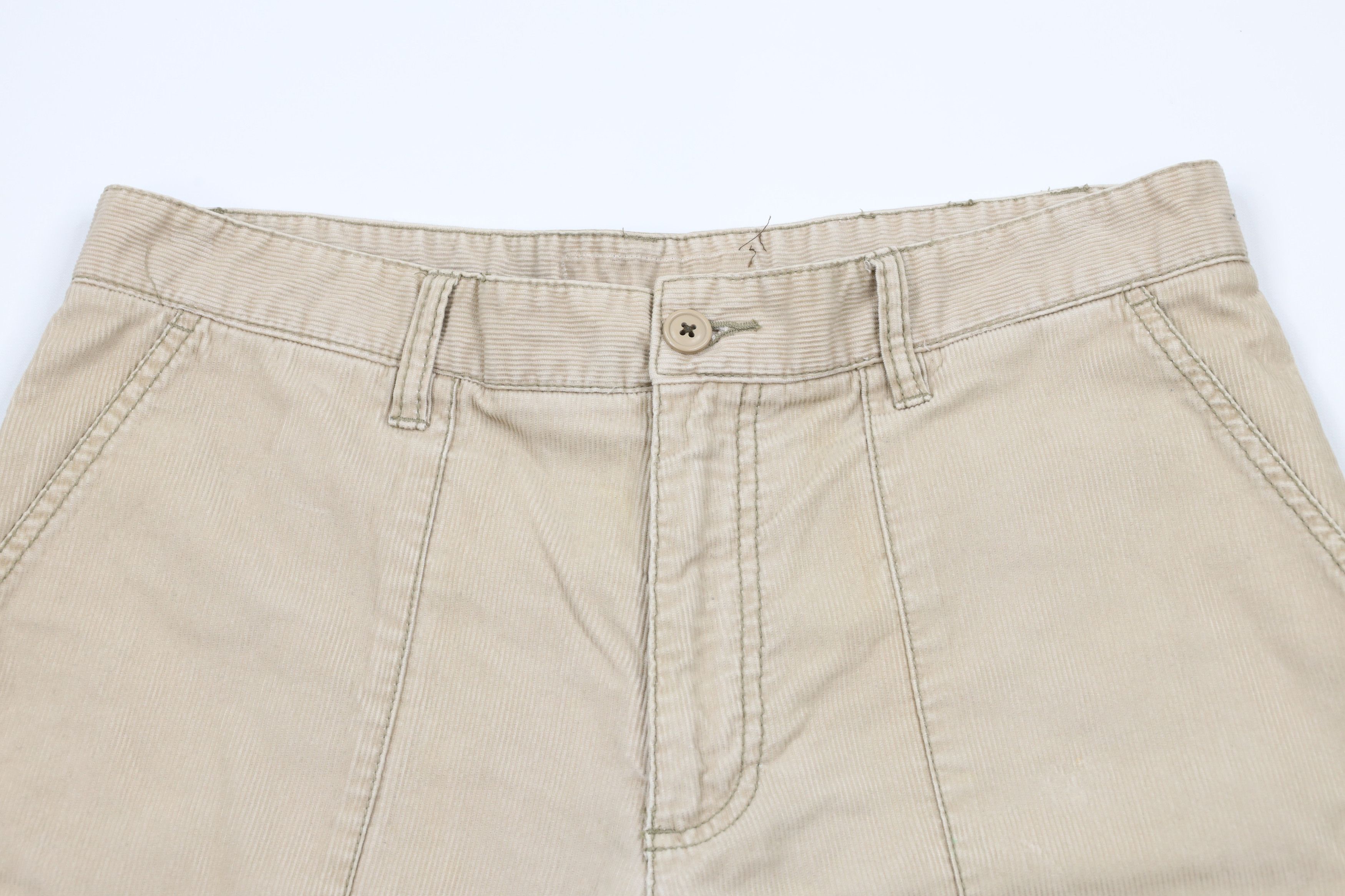 Vintage Vintage 90s Streetwear Surplus Corduroy Shorts Beige Size US 34 / EU 50 - 2 Thumbnail