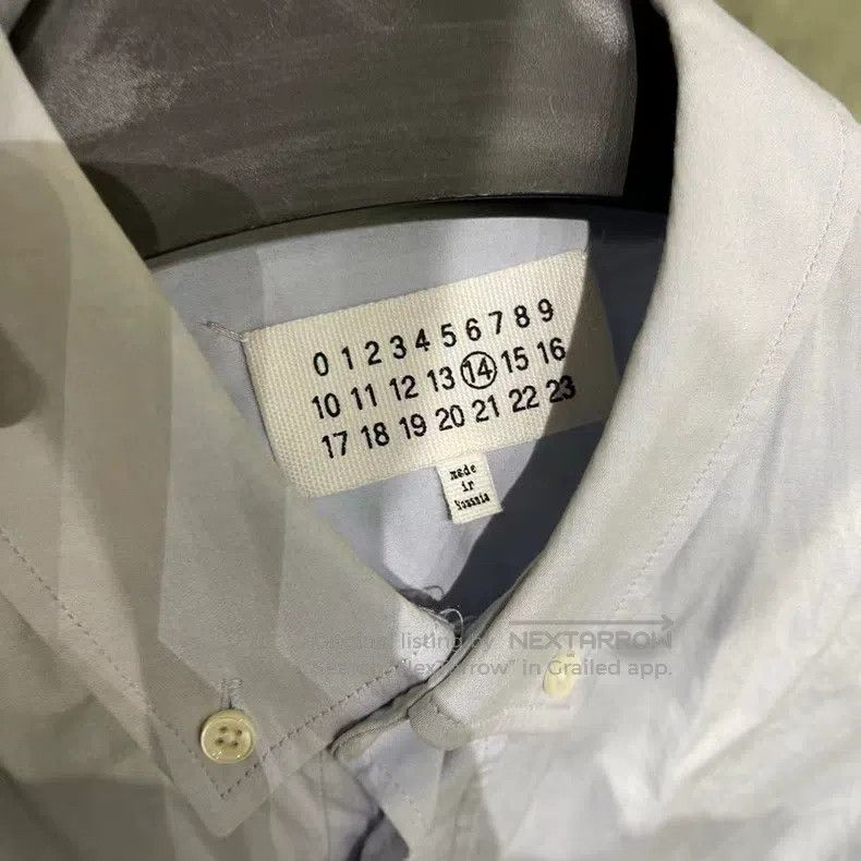 Maison Margiela Maison Margiela Size 41 No. 14 Blue-blue shirt Size US XS / EU 42 / 0 - 4 Thumbnail