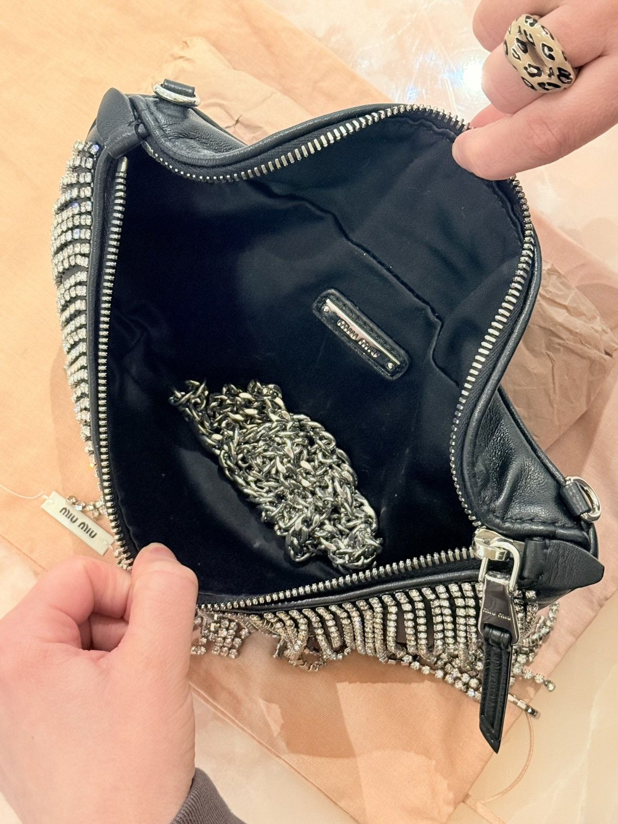 Miu Miu MIUMIU CRYSTAL FRINGE BAG Size ONE SIZE - 6 Thumbnail