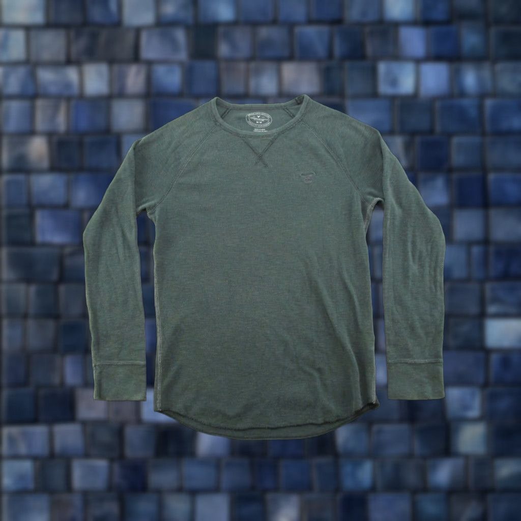 American Eagle Outfitters American Eagle Outfitters Shirt Mens M Green Thermal Waffle Knit Crew Neck Classic AE Legend Vintage: No Size US M / EU 48-50 / 2 - 1 Thumbnail