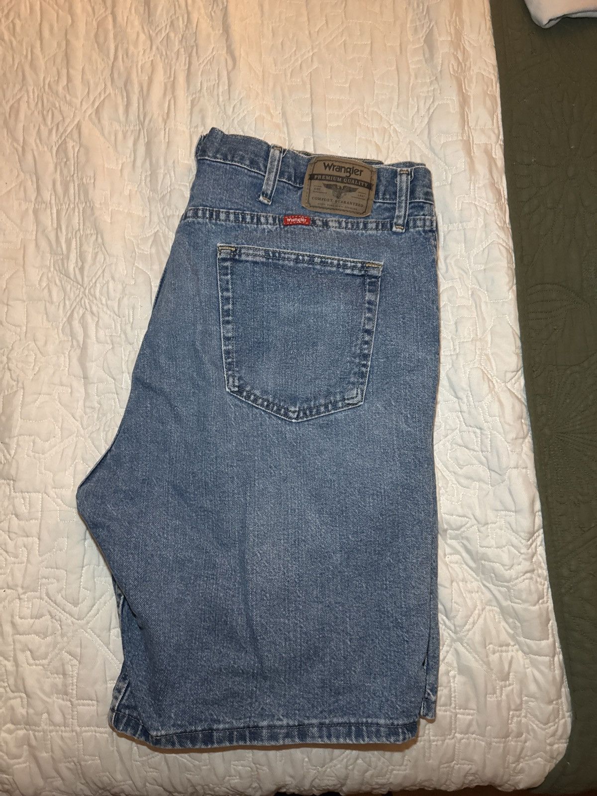 Vintage × Wrangler Baggy Wrangler Jean Shorts Size US 38 / EU 54 - 1 Thumbnail