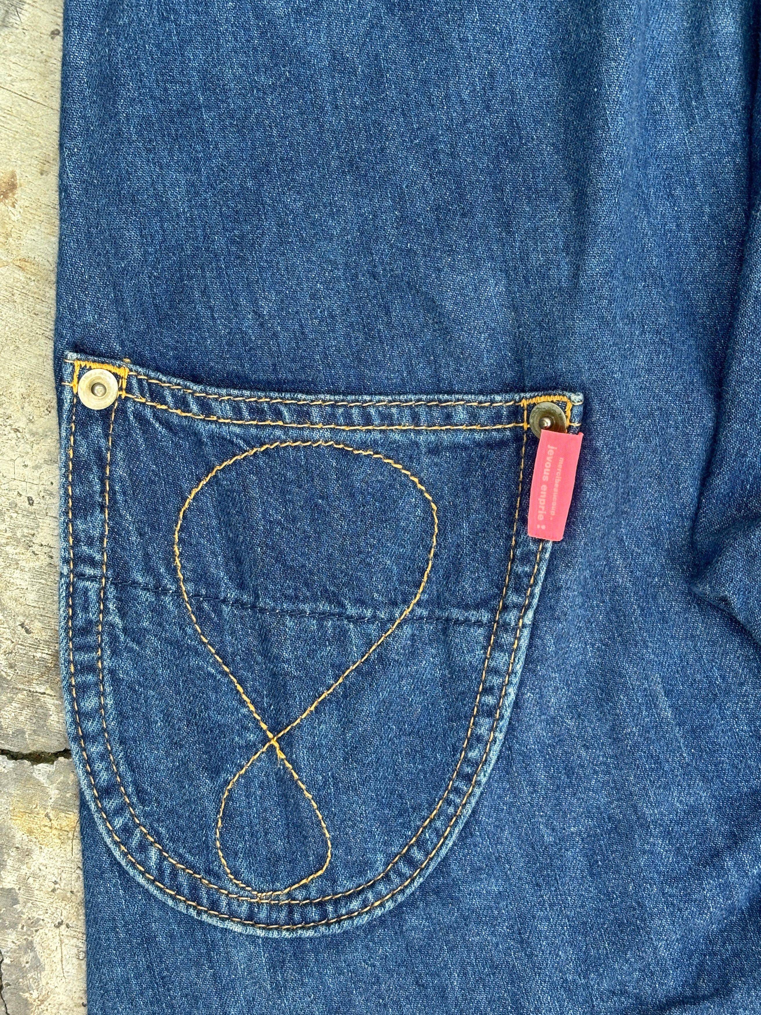 Issey Miyake × mercibeaucoup Mercibeaucoup By Issey Miyake Drop Crotch Blue Jeans Size 32" / US 10 / IT 46 - 6 Thumbnail
