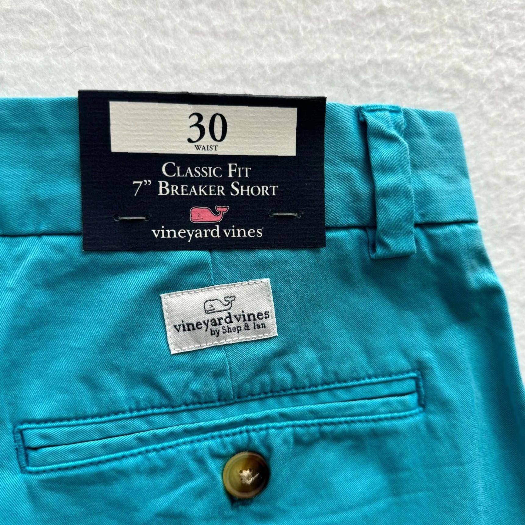 Vineyard Vines Vineyard Vines Men Short 30 Inseam 7 Classic Fit Breaker Blue Cyan Chino Flat Front Regular Size 30 NWT Size US 30 / EU 46 - 6 Thumbnail