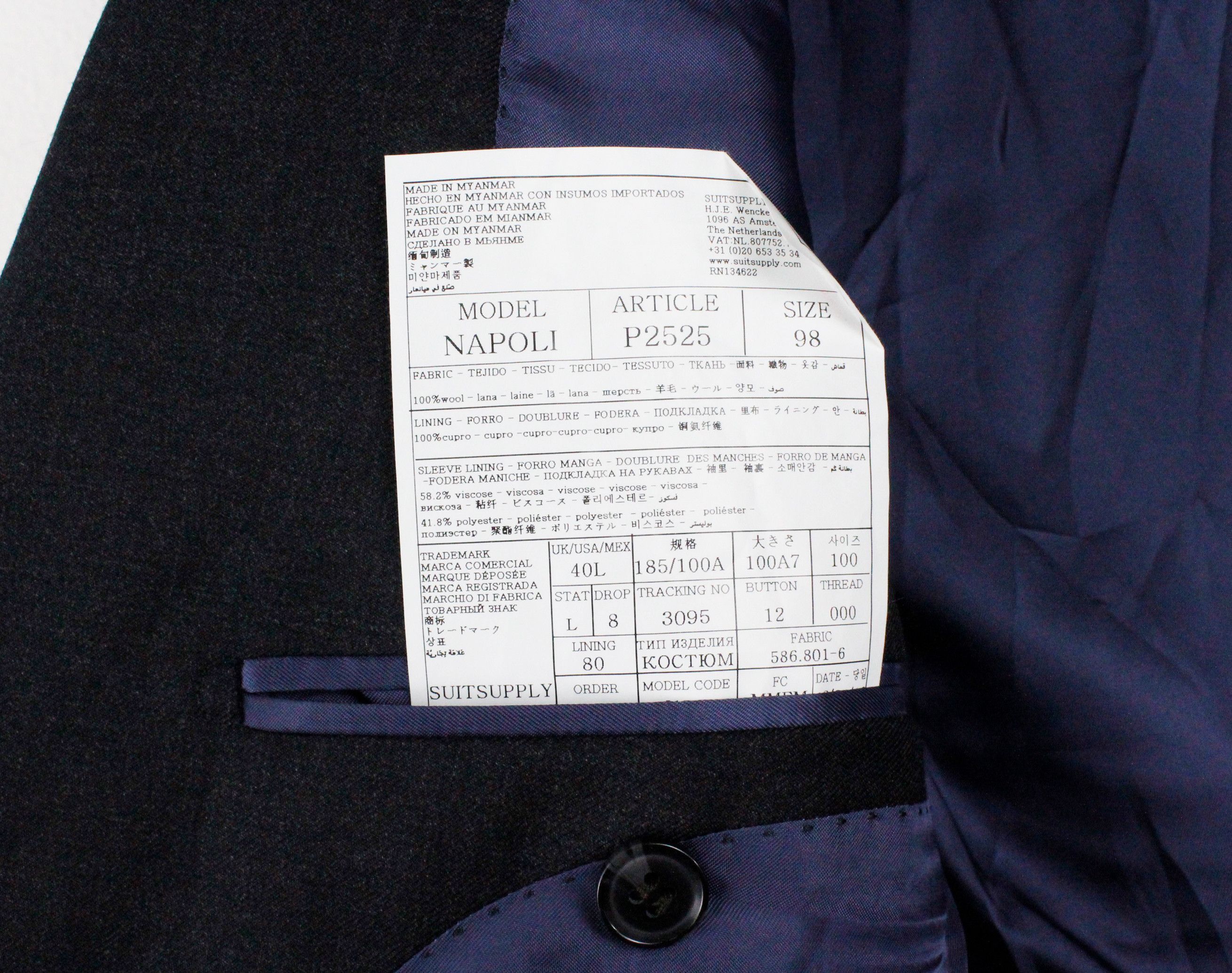 Suitsupply Suitsupply Napoli Single Breasted Wool Blazer Jacket AC1 Size US L / EU 52-54 / 3 - 6 Thumbnail