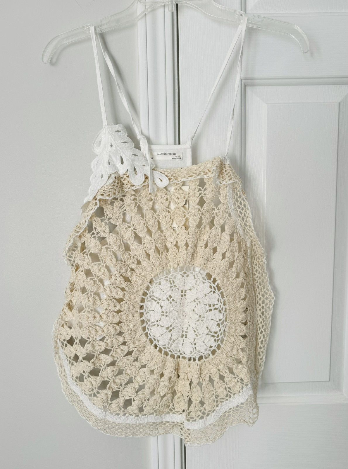 Anthropologie Anthropologie Crochet Embroidered Sweater Tank Top, Size XS Size XS / US 0-2 / IT 36-38 - 4 Thumbnail