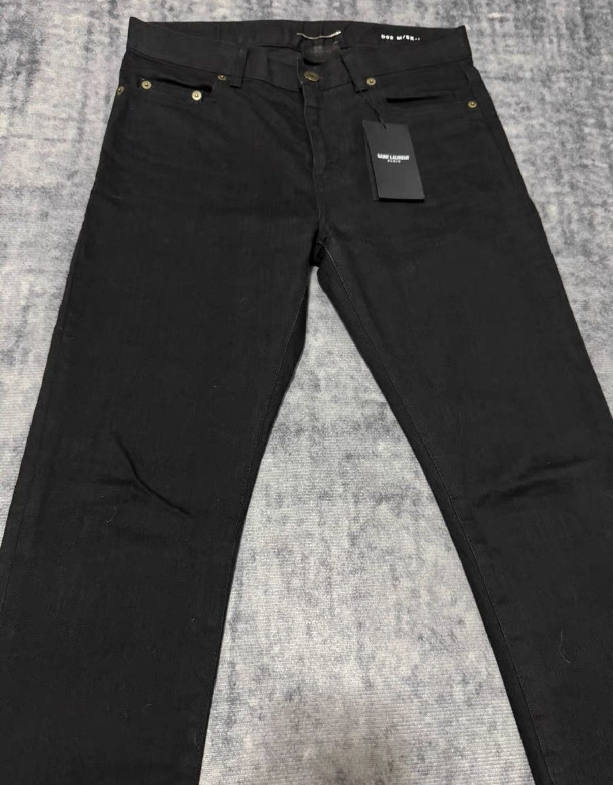 Saint Laurent Paris Saint Laurent (SLP) 16FW Stretch Black Basic Denim Jeans Size US 29 - 3 Thumbnail