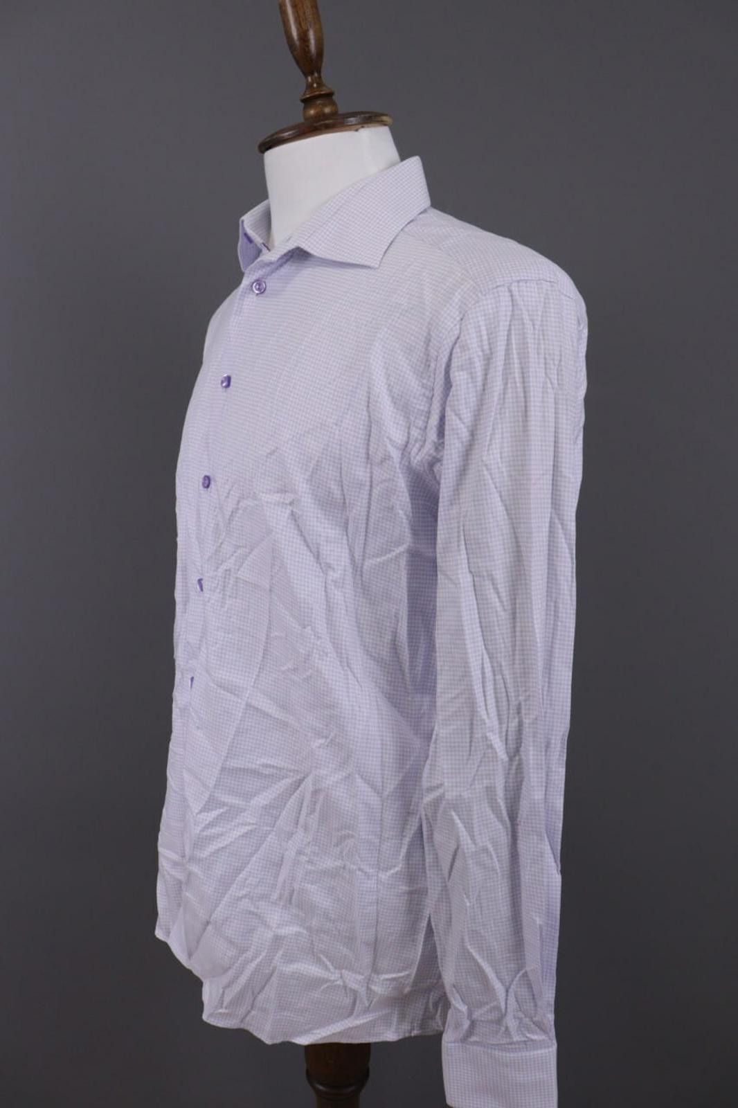 Eton Eton Contemporary Fit Blue Check Twill Shirt Sz 43 / 17 Size US M / EU 48-50 / 2 - 9 Thumbnail