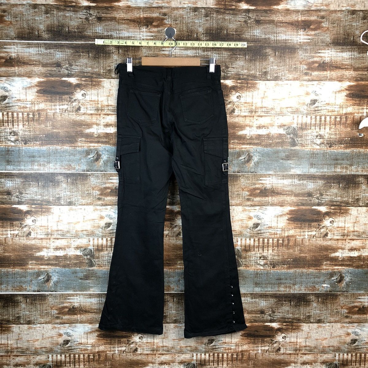 Japanese Brand Jocky Gal Black bootcut Cargo Multipocket Pants #A2559 Size 26" / US 2 / IT 38 - 14 Thumbnail