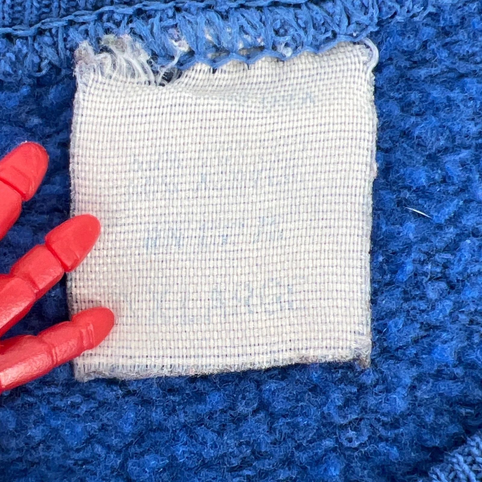 Vintage 90s blank crewneck blue cropped sweatshirt 1990s vintage Size ONE SIZE - 4 Thumbnail