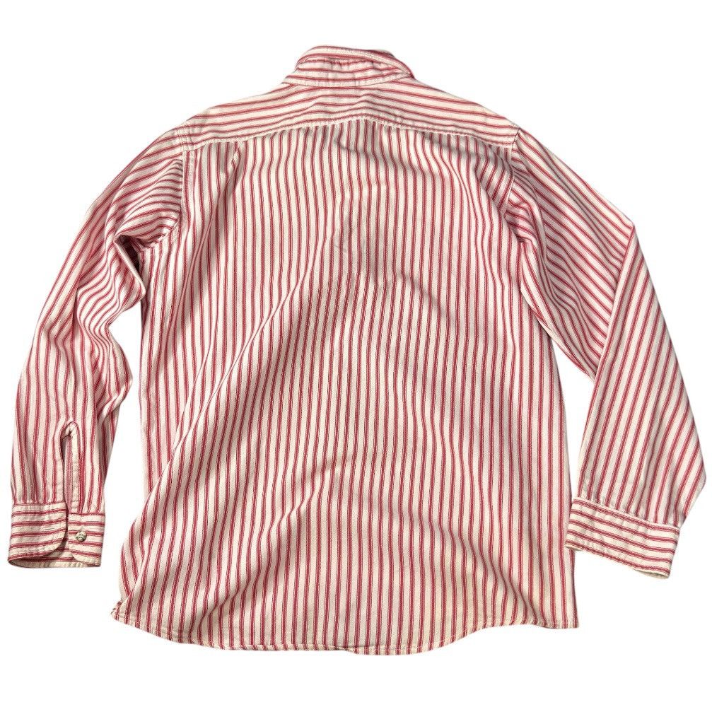 Vintage 80s Striped Cotton Button Down Double Chest Pocket in Red, Men's — image 3 of 6