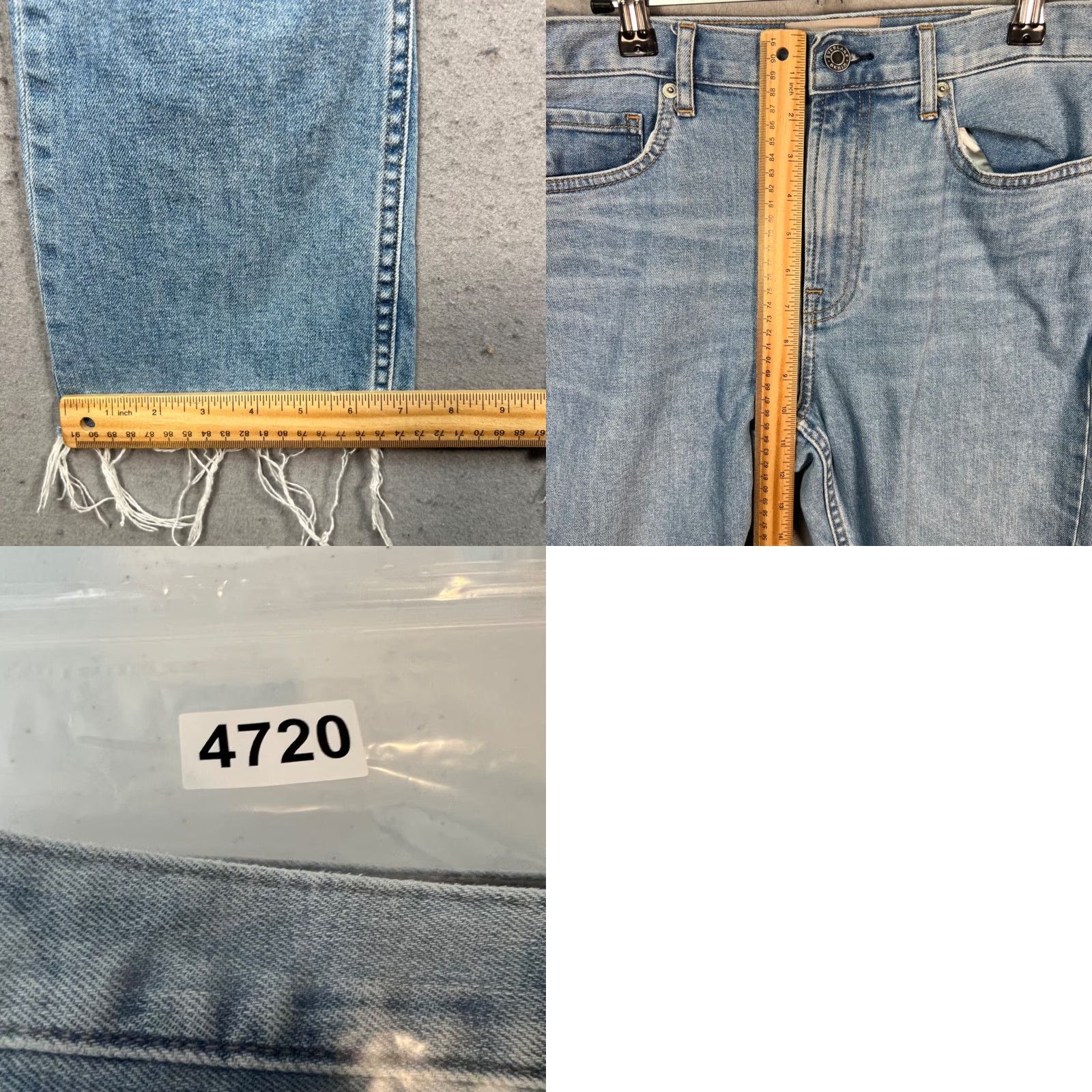 Everlane Everlane Jeans Womens 30 High-Rise Light Wash Straight Leg With Raw Hem 5-Pocket Denim Cotton Blue Mens? Size 30" / US 8 / IT 44 - 8 Thumbnail