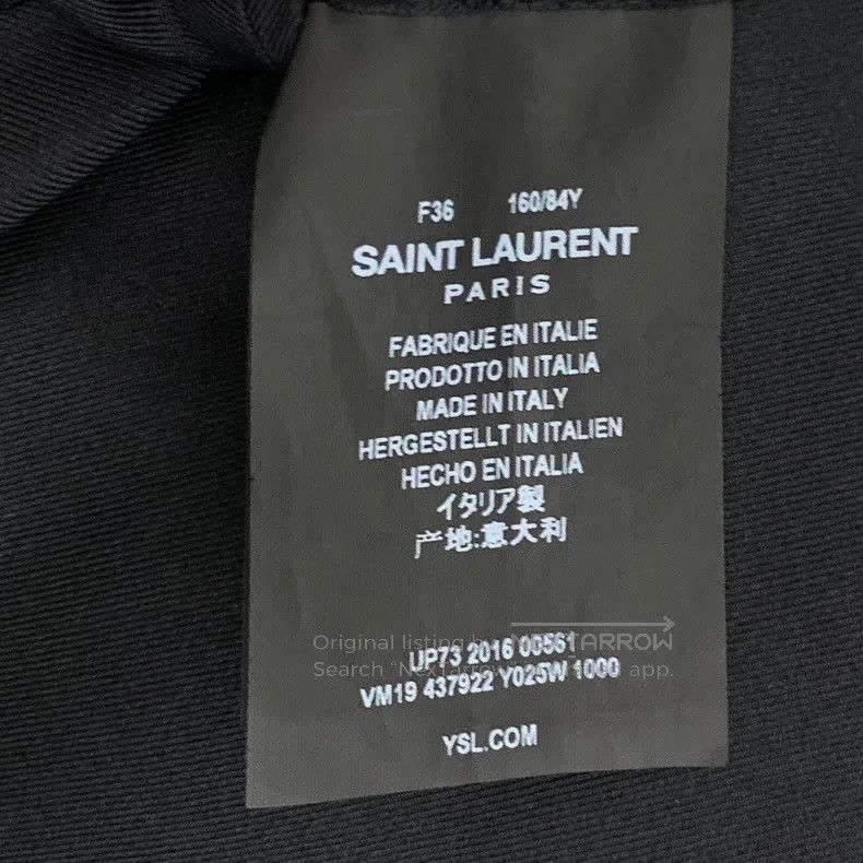 Saint Laurent Paris Saint Laurent Paris Black Velvet Collar Single Breasted Lo Size XS / US 0-2 / IT 36-38 - 6 Thumbnail