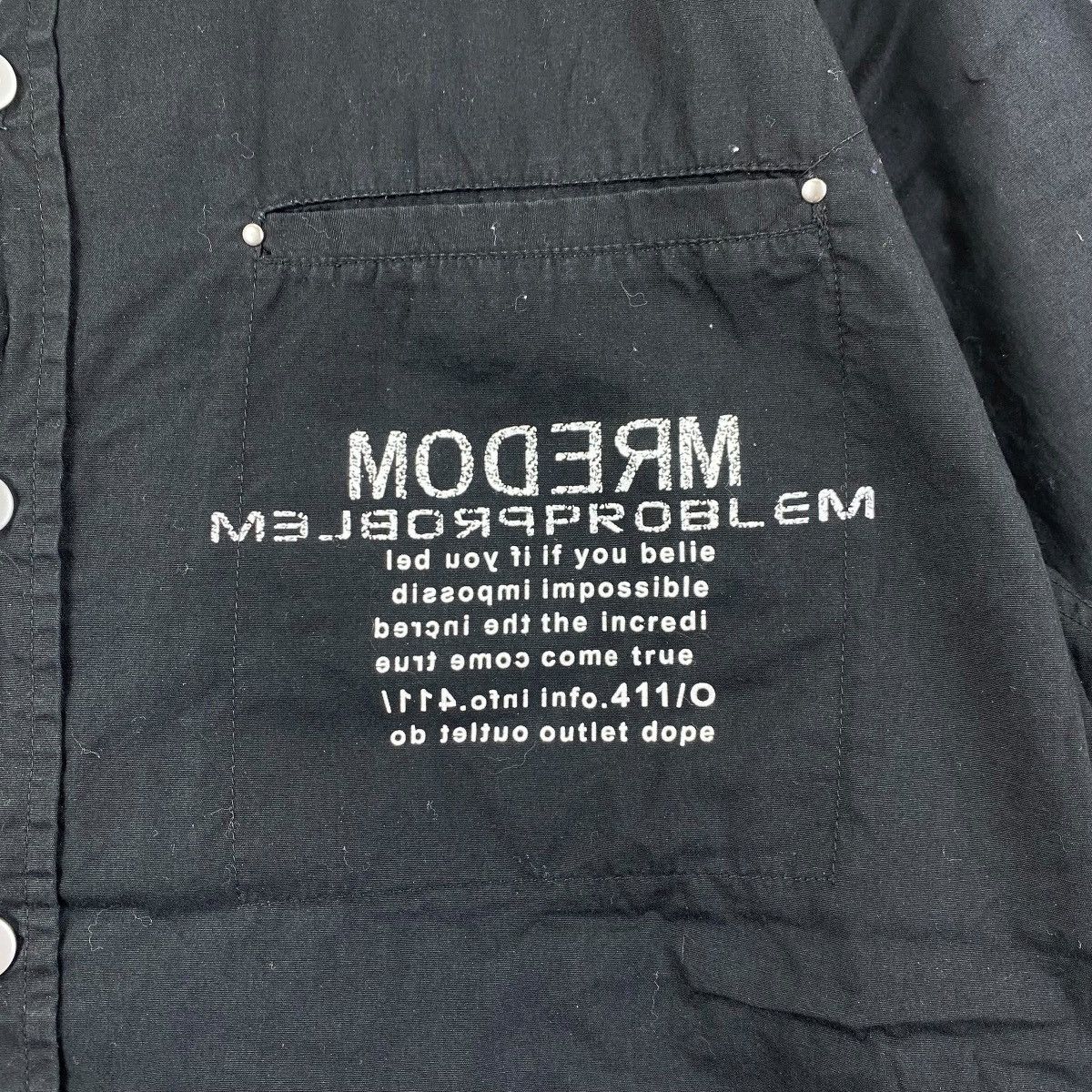 Japanese Brand Vintage MODERM Shirt Button Up Punk Style Seditionaries Size US XXL / EU 58 / 5 - 3 Thumbnail