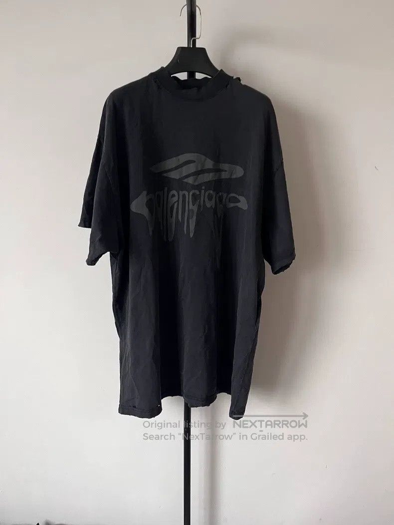Balenciaga Oversized Round Neck Short Sleeve T-Shirt